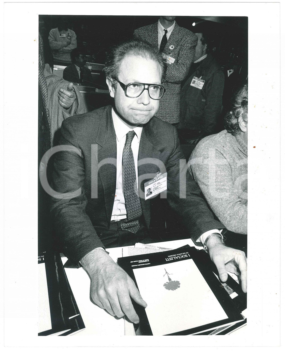 1987 RIMINI - 44° CONGRESSO PSI Guido DE MARTINO Partito Socialista - Foto 20x25
