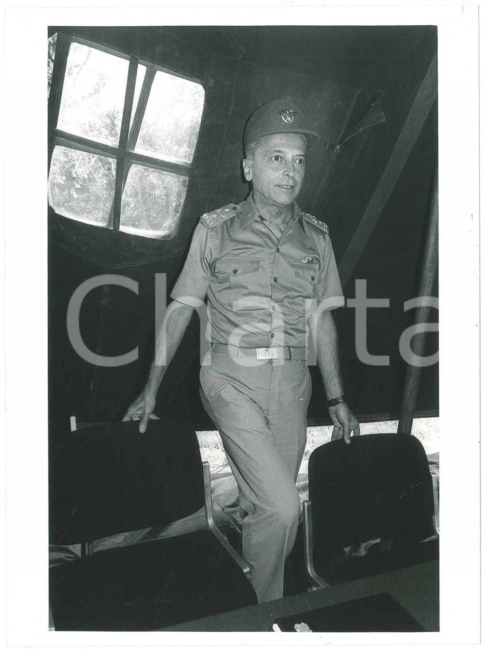 Fotografia d epoca originale 1990 ca ESERCITO ITALIANO Generale Luigi POLI Ritratto  Foto 18x24 cm 1