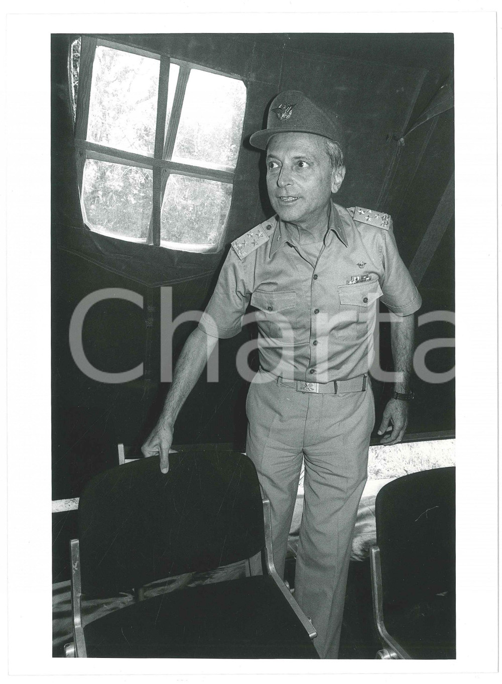 Fotografia d epoca originale 1990 ca ESERCITO ITALIANO Generale Luigi POLI Ritratto  Foto 18x24 cm 2 1