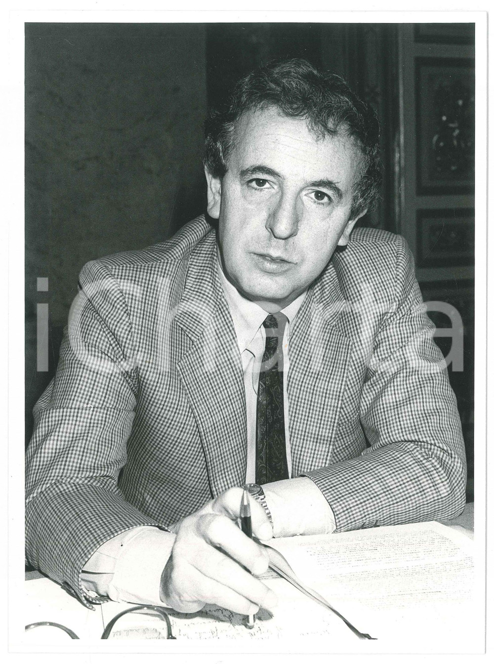 Fotografia d epoca originale 1985 ca DEMOCRAZIA CRISTIANA Marcello DI TONDO Ritratto  Foto 18x24 cm 1