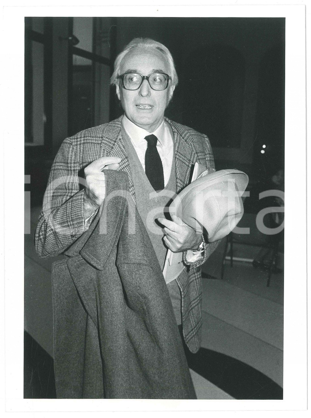 Fotografia d epoca originale 1985 ca PARTITO REPUBBLICANO Vittorio OLCESE Ritratto PRI Foto 18x24 cm 1 1
