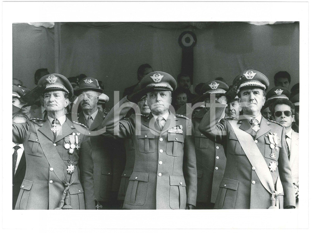 Fotografia d epoca originale 1990 ca ESERCITO ITALIANO Pietro MURARO Luigi POLI Benito GAVAZZA Foto 24x18 cm 1