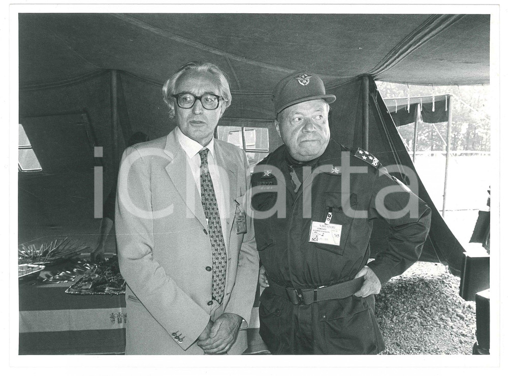 Fotografia d epoca originale 1985 ESERCITO Comando 3Â° Corpo d Armata  Giorgio DONATI Vittorio OLCESE Foto 1