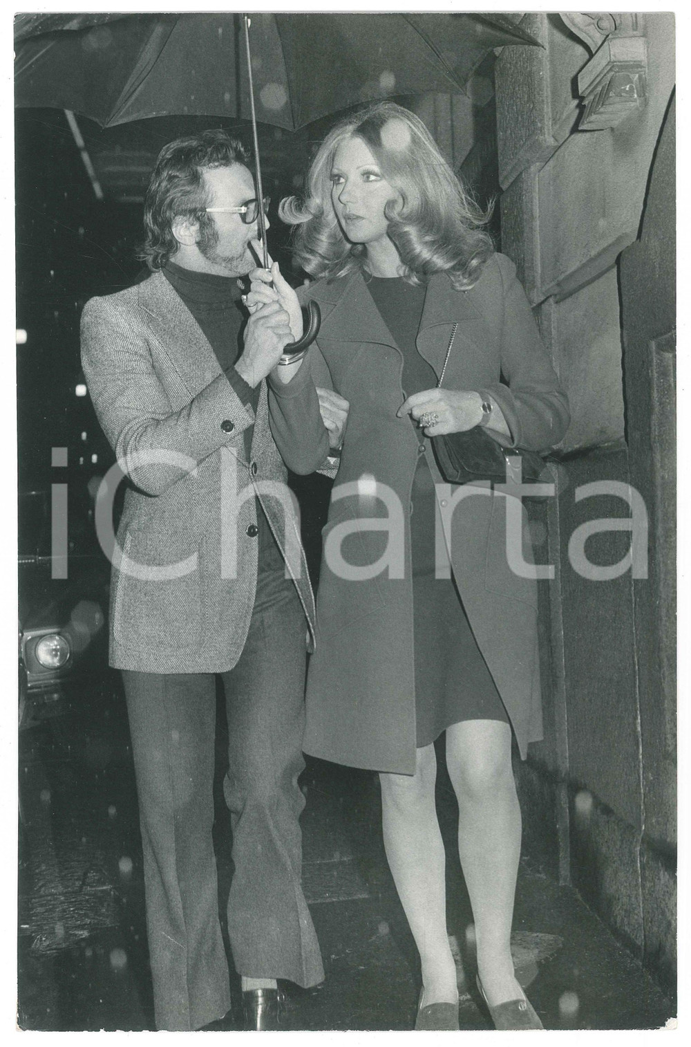 Fotografia d epoca originale 1970 ca ITALIA  COSTUME Sylva KOSCINA con NOSCHESE Foto 20x30 cm 1