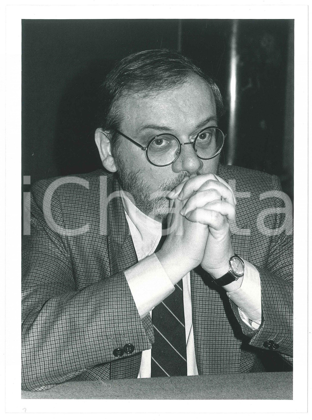 Fotografia d epoca originale 1985 COSTUME ITALIA Giornalista Piero OSTELLINO Ritratto  Foto 18x24 cm 1 1
