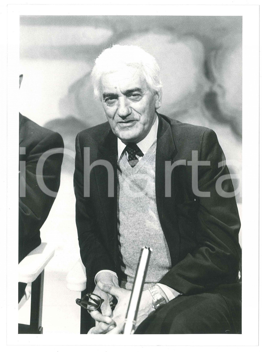 Fotografia d epoca originale 1985 ca POLITICA PSDI Martino SCOVACRICCHI Sottosegretario Difesa Foto 18x24 cm 1