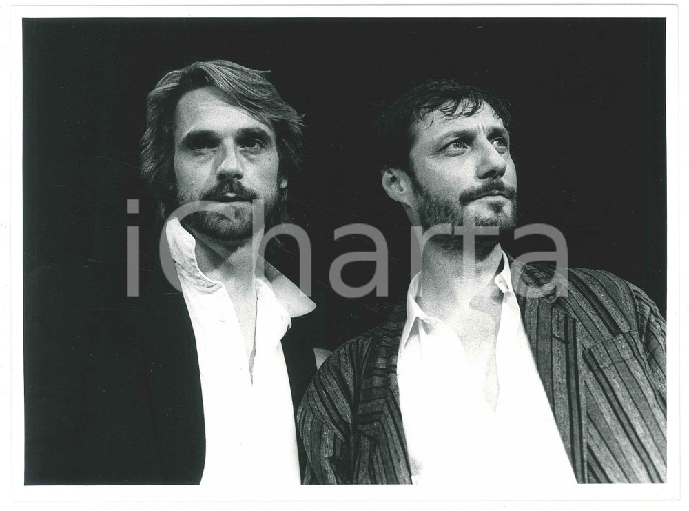 Fotografia d epoca originale 1986 FESTIVAL DI CANNES Roland JOFFÃ‰ Jeremy IRONS Foto 24x18 cm 1