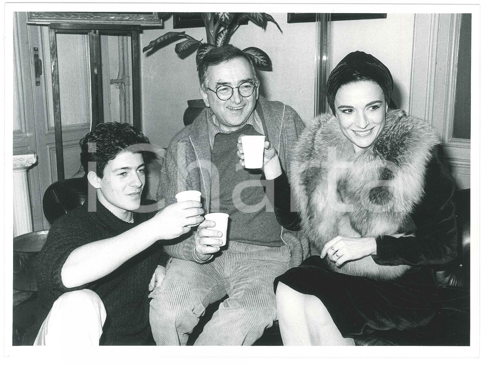 Fotografia d epoca originale 1987 CINEMA Le lunghe ombre  Gianfranco MINGOZZI con Lina SASTRI sul set 4 1