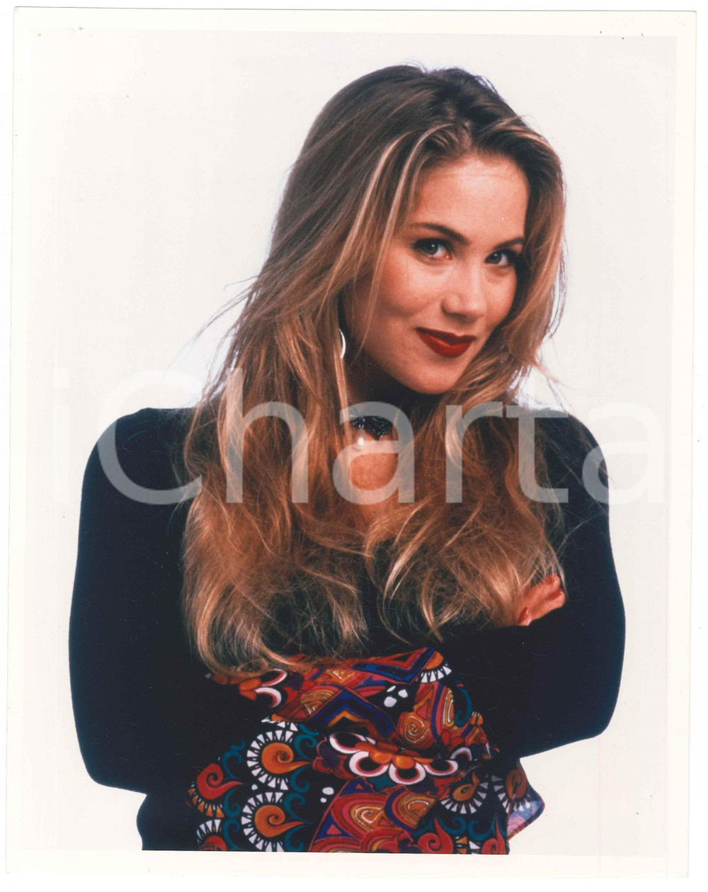 1990 ca COSTUME USA Attrice Christina APPLEGATE - Ritratto - Foto 20x25 cm (2)