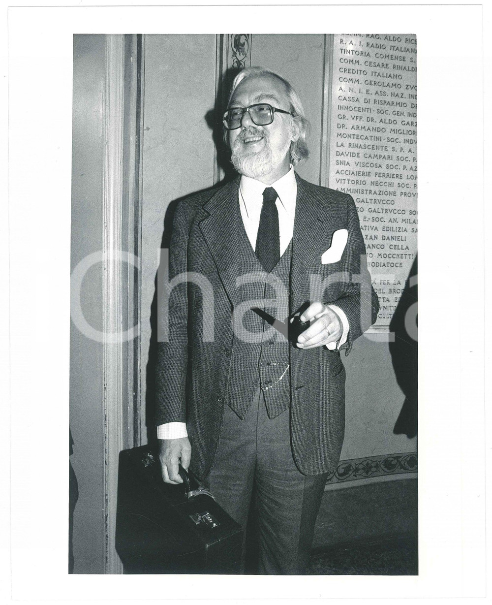 Fotografia d epoca originale 1985 ca MILANO Convegno IL SOLE 24 ORE  Pier Giusto JAEGER  Foto 20x25 cm 7 1