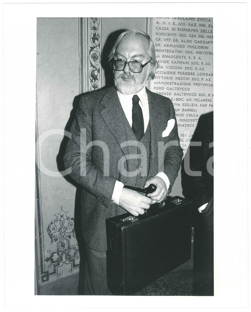 Fotografia d epoca originale 1985 ca MILANO Convegno IL SOLE 24 ORE  Pier Giusto JAEGER  Foto 20x25 cm 9 1