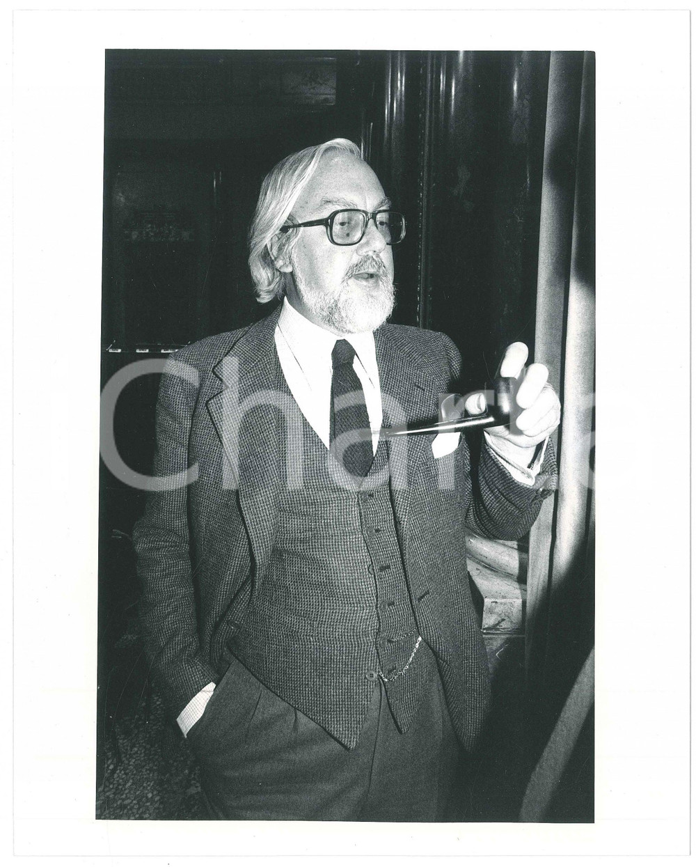Fotografia d epoca originale 1985 ca MILANO Convegno IL SOLE 24 ORE  Pier Giusto JAEGER  Foto 20x25 cm 1 1