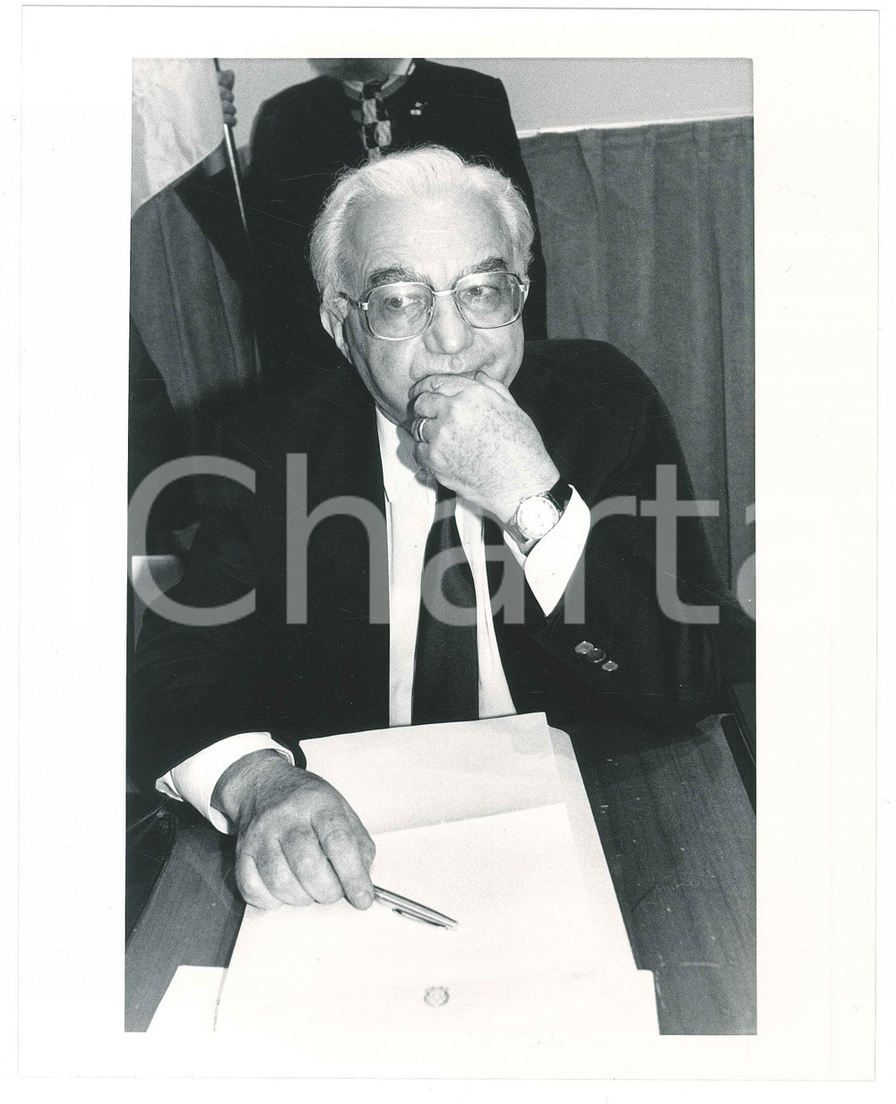 Fotografia d epoca originale 1985 ca PARTITO SOCIALISTA ITALIANO Antonio RUBERTI Politico PSI Foto 20x25 3 1