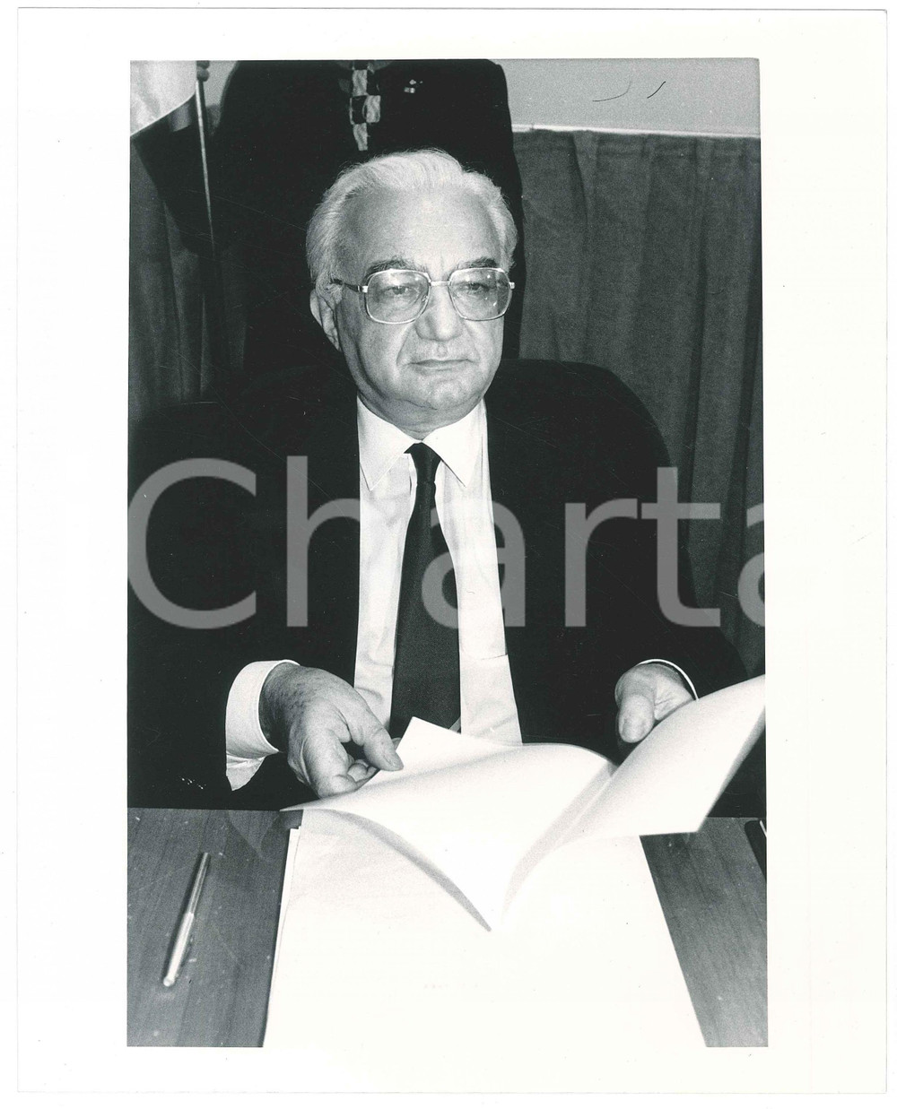 Fotografia d epoca originale 1985 ca PARTITO SOCIALISTA ITALIANO Antonio RUBERTI Politico PSI Foto 20x25 4 1