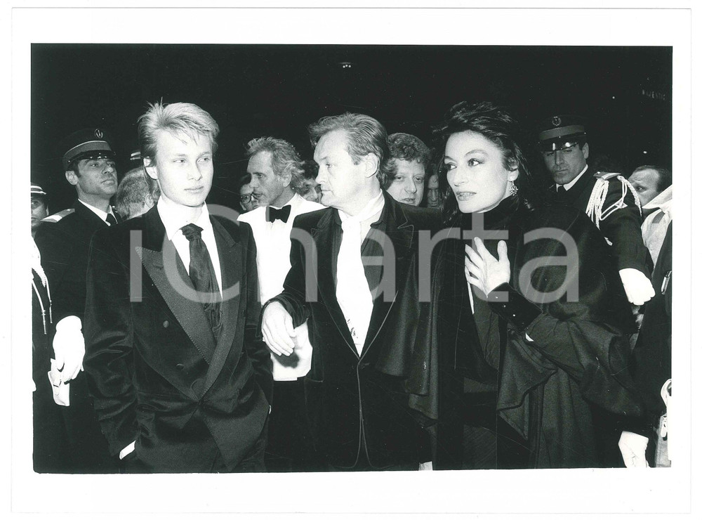 Fotografia d epoca originale 1984 FESTIVAL DI CANNES Jerzy e Michal SKOLIMOWSKI Anouk AIMÃ‰E  Foto 24x18 cm 1