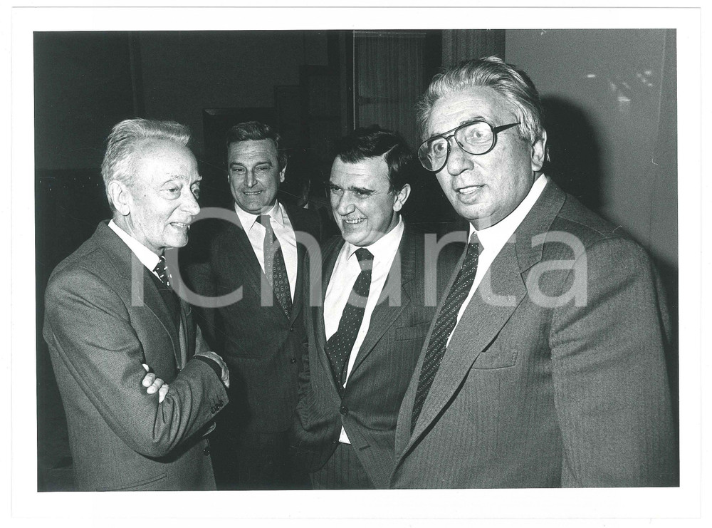 1985 ca  PLI PARTITO LIBERALE Roberto SAVASTA Guido SASSO Nicola ABBAGNANO Foto