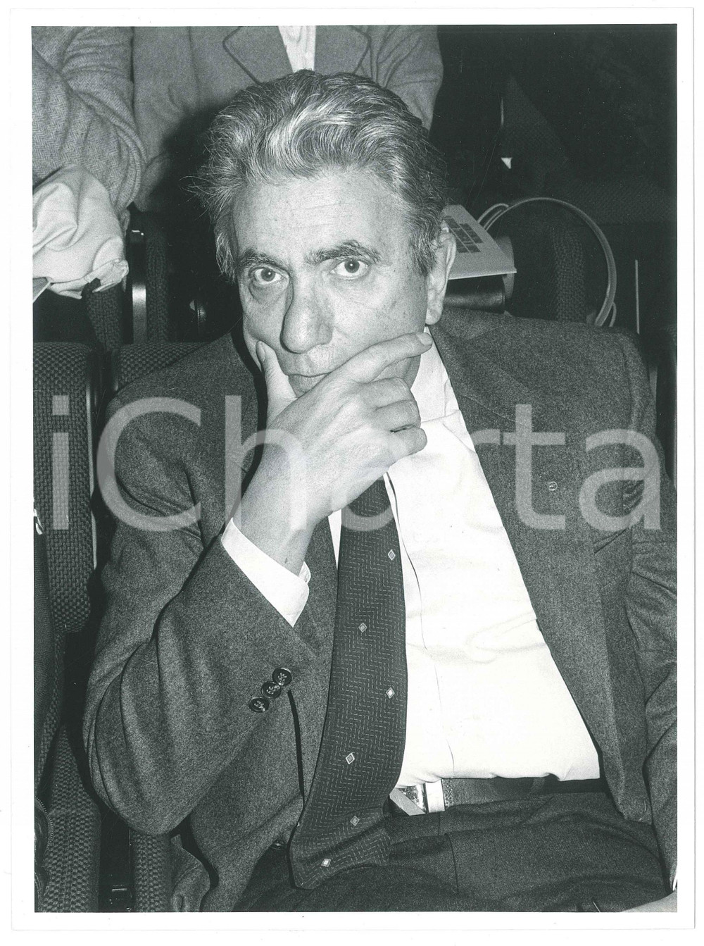 1985 ca PLI - PARTITO LIBERALE ITALIANO Guido SASSO Ritratto - Foto 18x24 cm