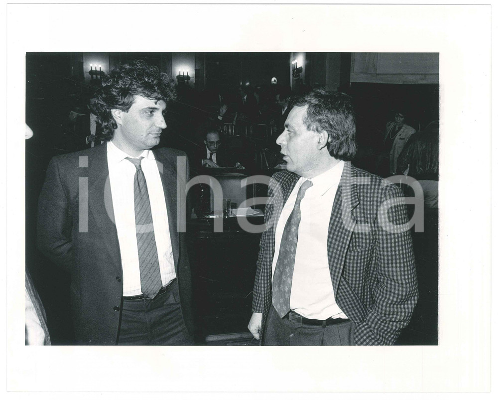 Fotografia d epoca originale 1985 ca MILANO Palazzo Marino  Roberto CAMAGNI Antonio INTIGLIETTA  Foto 2 1