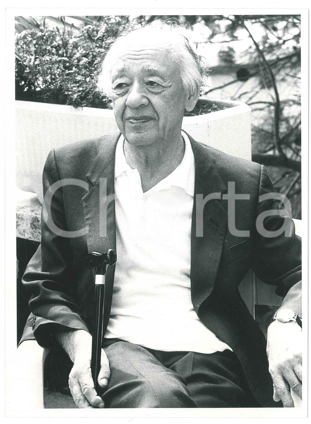 Fotografia d epoca originale 1985 ca TEATRO EugÃ¨ne IONESCO Ritratto  Foto 18x24 cm 1