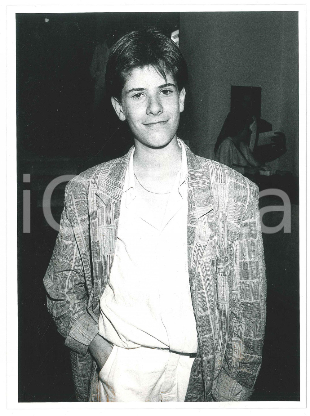 Fotografia d epoca originale 1986 CANNES ? Nicolas GIRAUDI  Ritratto dell attore  Foto 18x24 cm 1