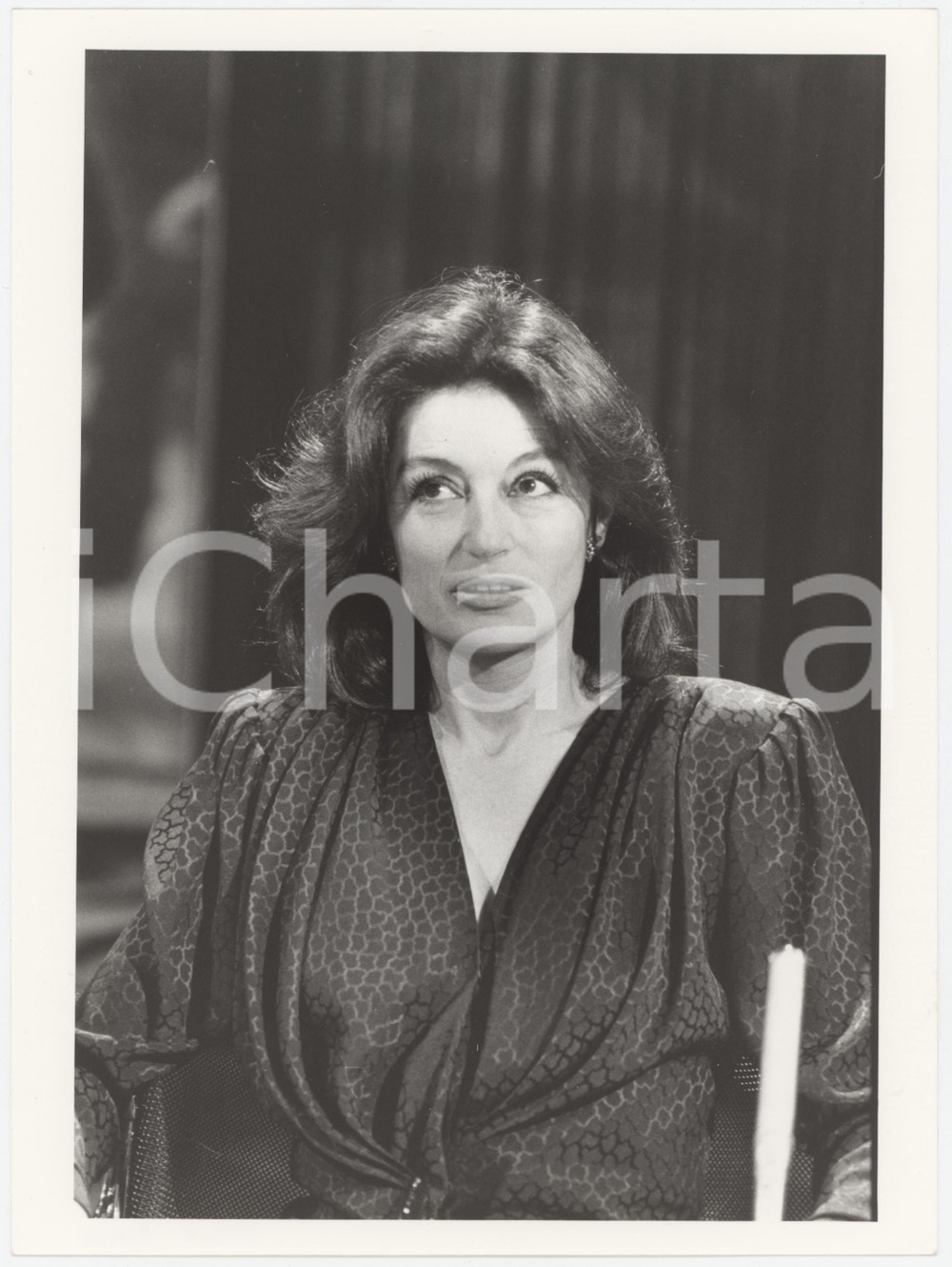 Fotografia d epoca originale 1983 RAI DUE  BLITZ Anouk AIMÉE Ritratto attrice  Foto 18x24 cm 2 1