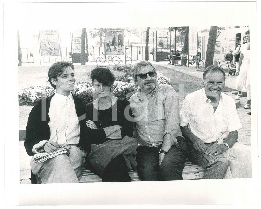 Fotografia d epoca originale 1987 VENEZIA  Jacob BERGER Laura MORANTE Alain TANNER JeanLouis TRINTIGNANT 1