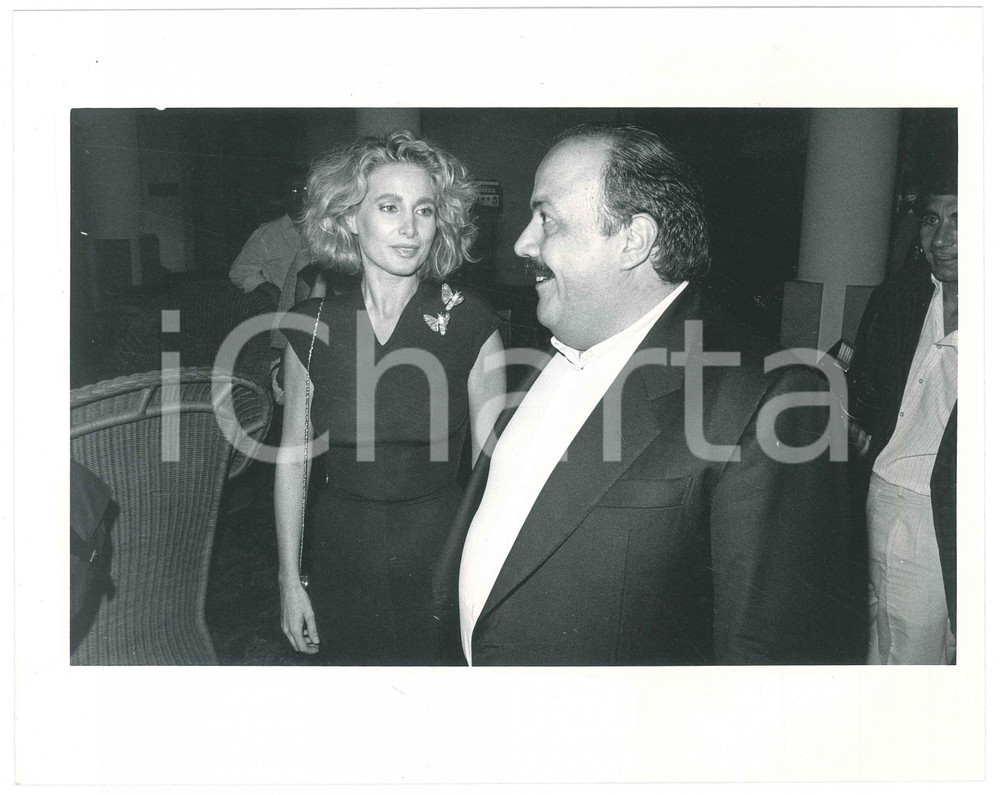 Fotografia d epoca originale 1988 VENEZIA Mostra del Cinema  Maurizio COSTANZO Marta FLAVI  Foto 25x20 1 1
