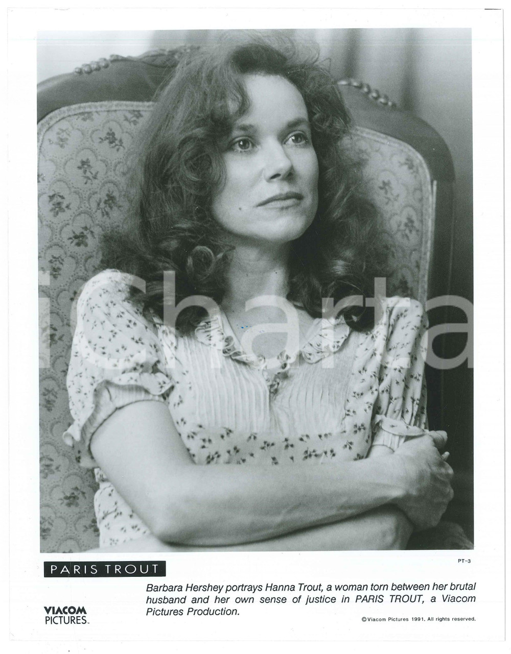 Materiale cinematografico d’epoca 1991 CINEMA  PARIS TROUT di Stephen GYLLENHAAL  Barbara HERSHEY Foto 20x26 cm 1