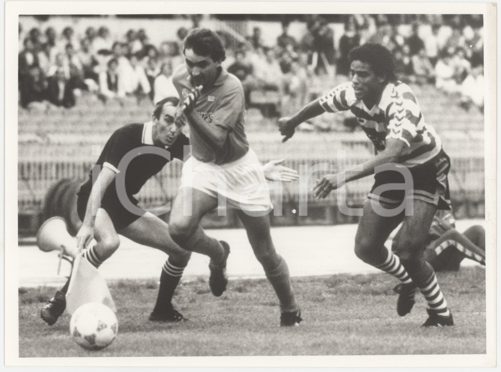Fotografia d epoca originale 1989 COPPA UEFA Napoli vs. Sporting Lisbona  Massimo MAURO Foto 24x18 cm 1
