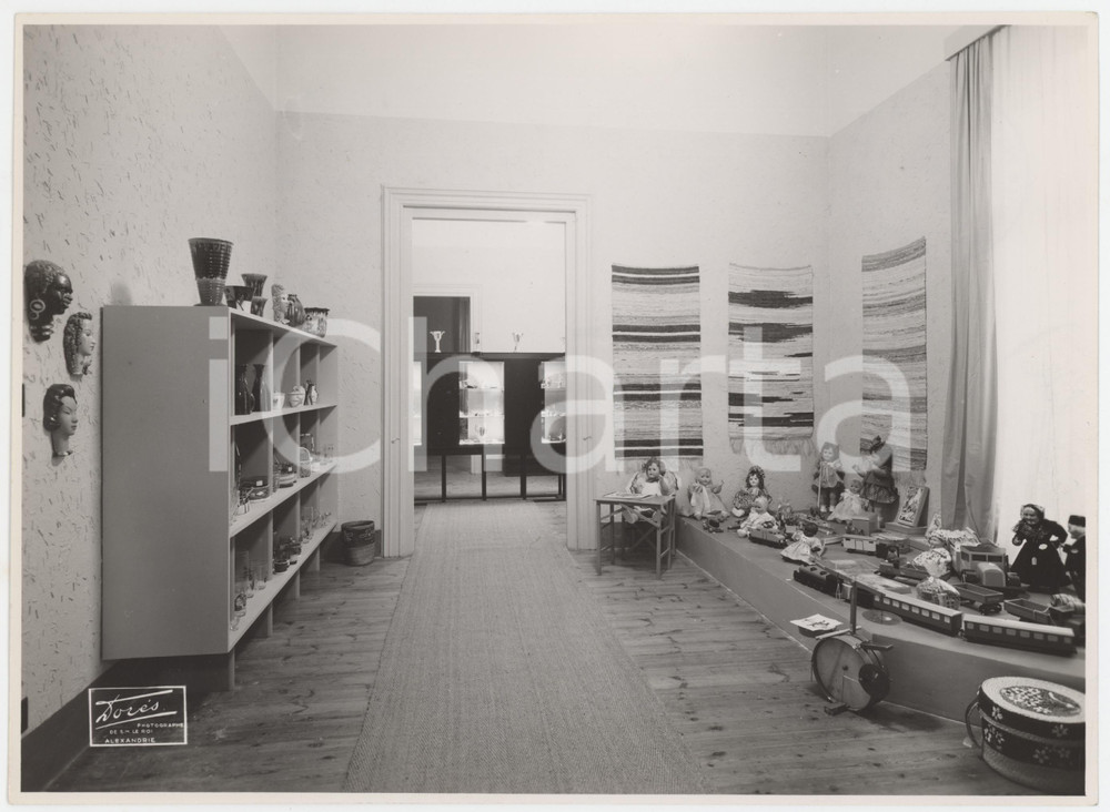 Fotografia d epoca originale 1938 ALESSANDRIA D EGITTO Mostra dell Artigianato Italiano  Sala 1 Foto DORÃ‰S 1