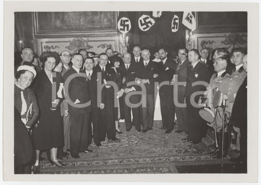 Fotografia d epoca originale 1938 MILANO Associazione ItaloGermanica  Artisti del Teatro di MONACO  Foto 1
