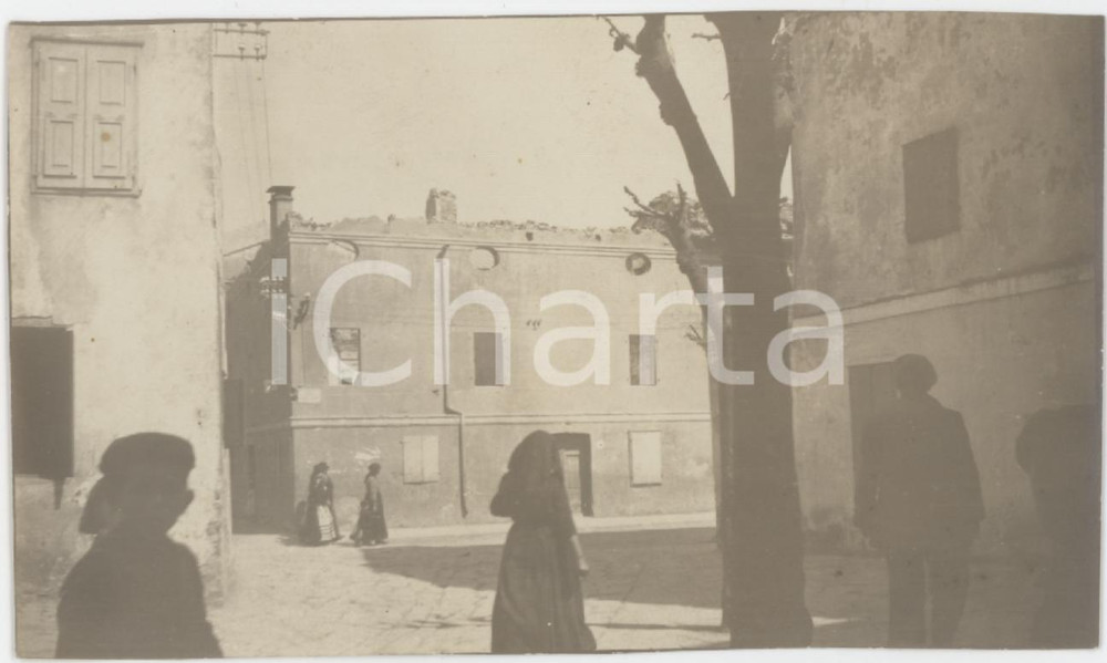 Fotografia d epoca originale 1916 WW1 GRADO GO Casa danneggiata dalle cannonate  Foto 11x6 cm 1