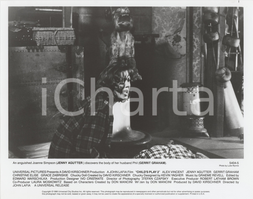 Materiale cinematografico d’epoca 1990 CINEMA Child s Play 2  Jenny AGUTTER Gerrit GRAHAM  Foto 25x20 cm 1