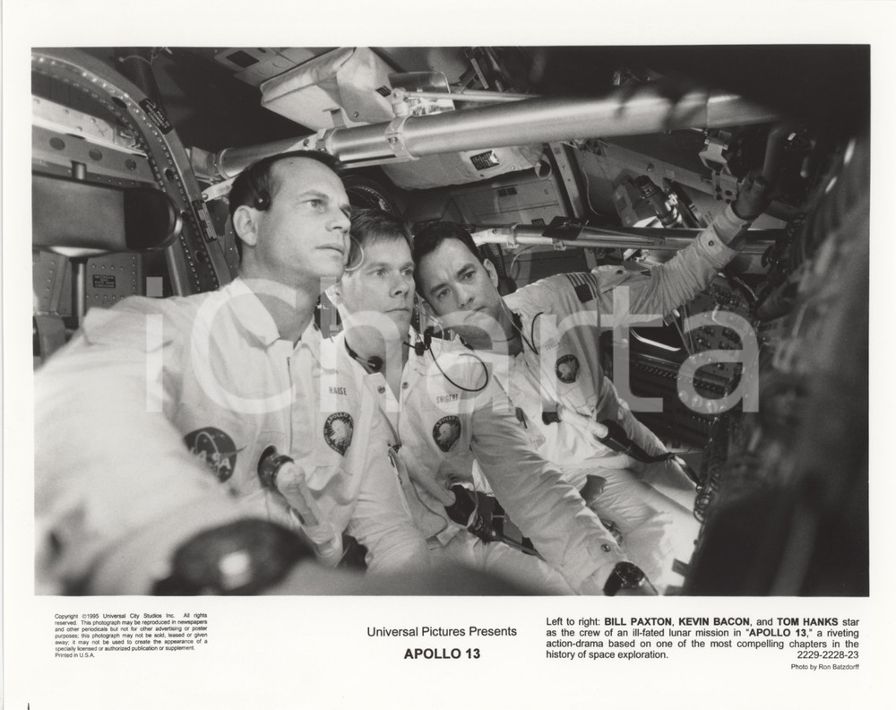 Materiale cinematografico d’epoca 1995 CINEMA Apollo 13  Tom HANKS Bill PAXTON Kevin BACON  Foto 25x20 cm 1