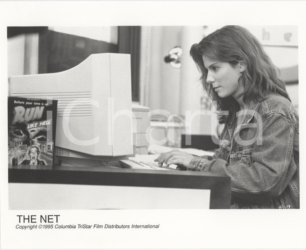 Materiale cinematografico d’epoca 1995 CINEMA The Net  Sandra BULLOCK Ritratto dell attrice  Foto 25x20 cm 1