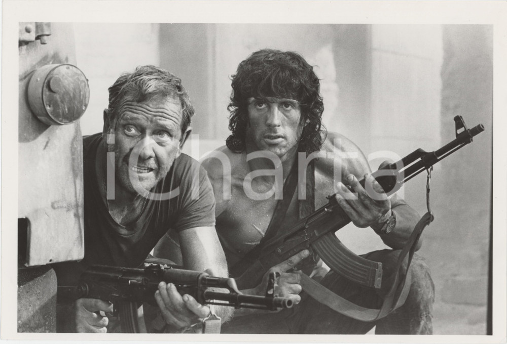 Materiale cinematografico d’epoca 1988 CINEMA Rambo III  Sylvester STALLONE Richard CRENNA  Foto 26x17 cm 1