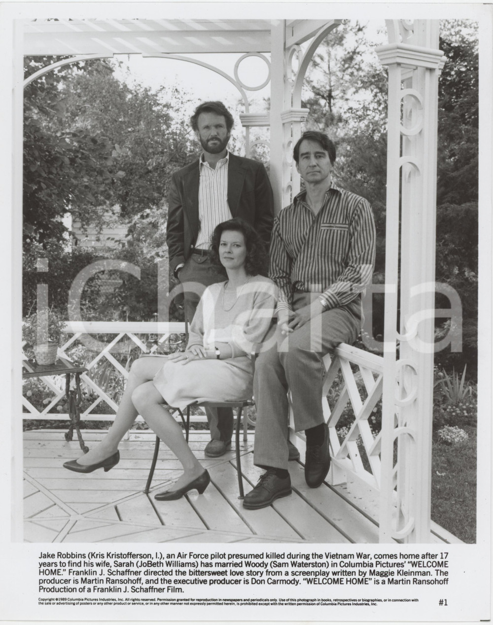 Materiale cinematografico d’epoca 1989 CINEMA Welcome Home Kris KRISTOFFERSON JoBeth WILLIAMS Sam WATERSTON 1