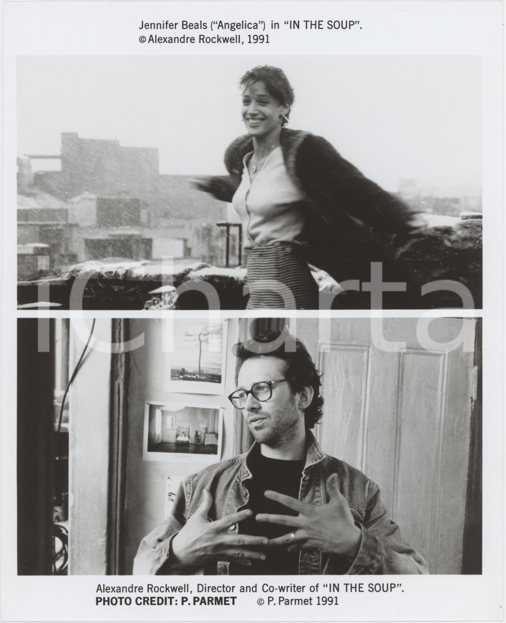 Materiale cinematografico d’epoca 1992 CINEMA In the Soup  Jennifer BEALS Alexandre ROCKWELL  Foto 20x25 cm 1