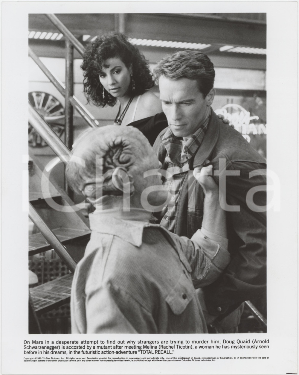 Materiale cinematografico d’epoca 1990 CINEMA Total Recall Arnold SCHWARZENEGGER Rachel TICOTIN Dean NORRIS Foto 1