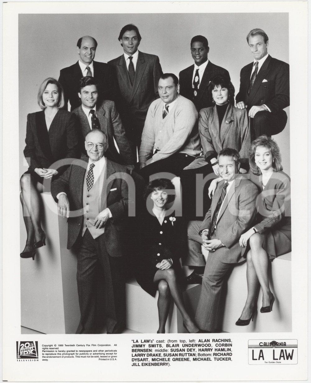 Materiale cinematografico d’epoca 1990 ca NBC Serie Tv L.A. Law Alan RACHINS Jimmy SMITS Susan DEY Harry HAMLIN 1