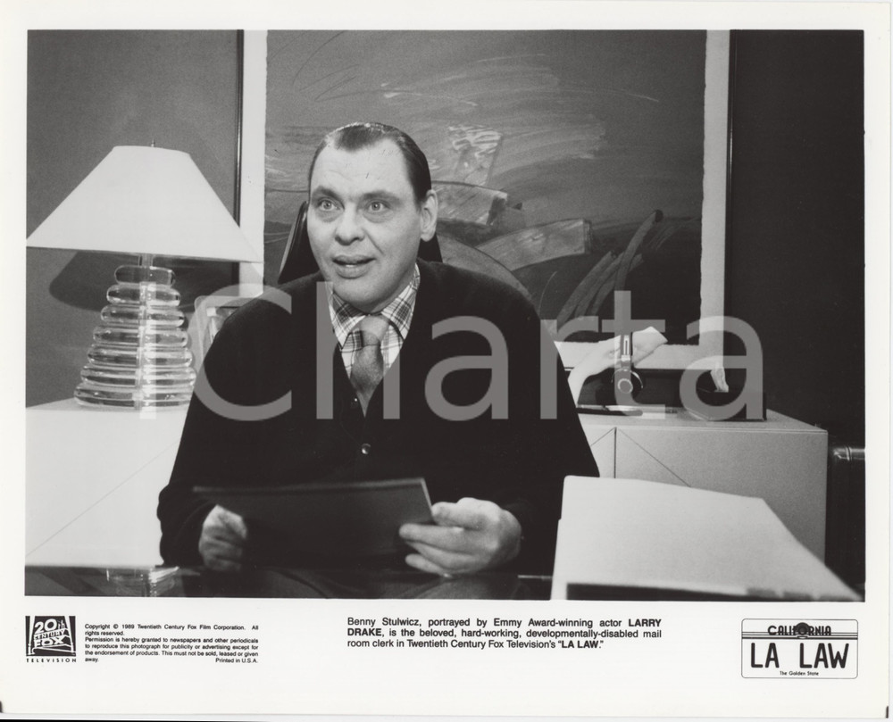 Materiale cinematografico d’epoca 1990 ca NBC Serie Tv L.A. Law Larry DRAKE Ritratto dell attore  Foto 25x20 cm 1