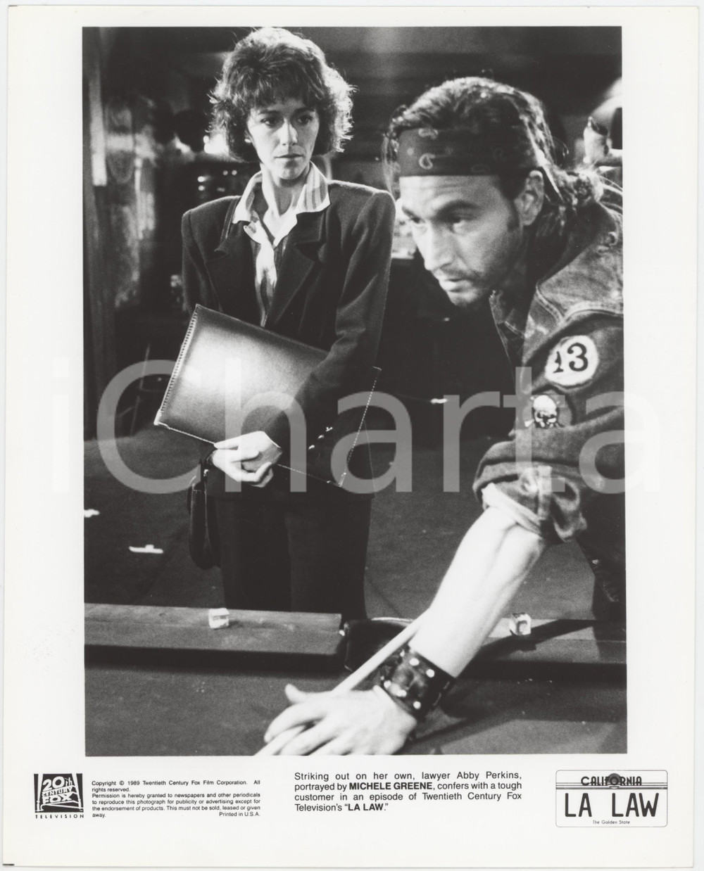 Materiale cinematografico d’epoca 1990 ca NBC Serie Tv L.A. Law  Michele GREENE Ritratto dell attrice  Foto 1