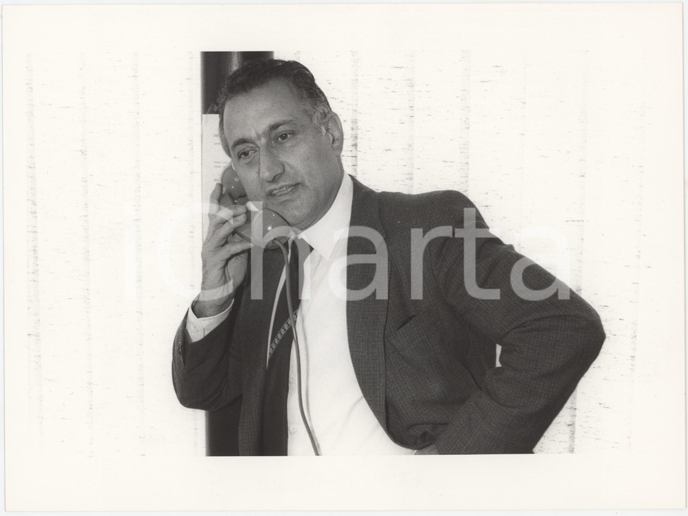 Fotografia d epoca originale 1990 ca DEMOCRAZIA CRISTIANA Giuseppe GARGANI Politico DC  Foto 24x18 cm 4 1