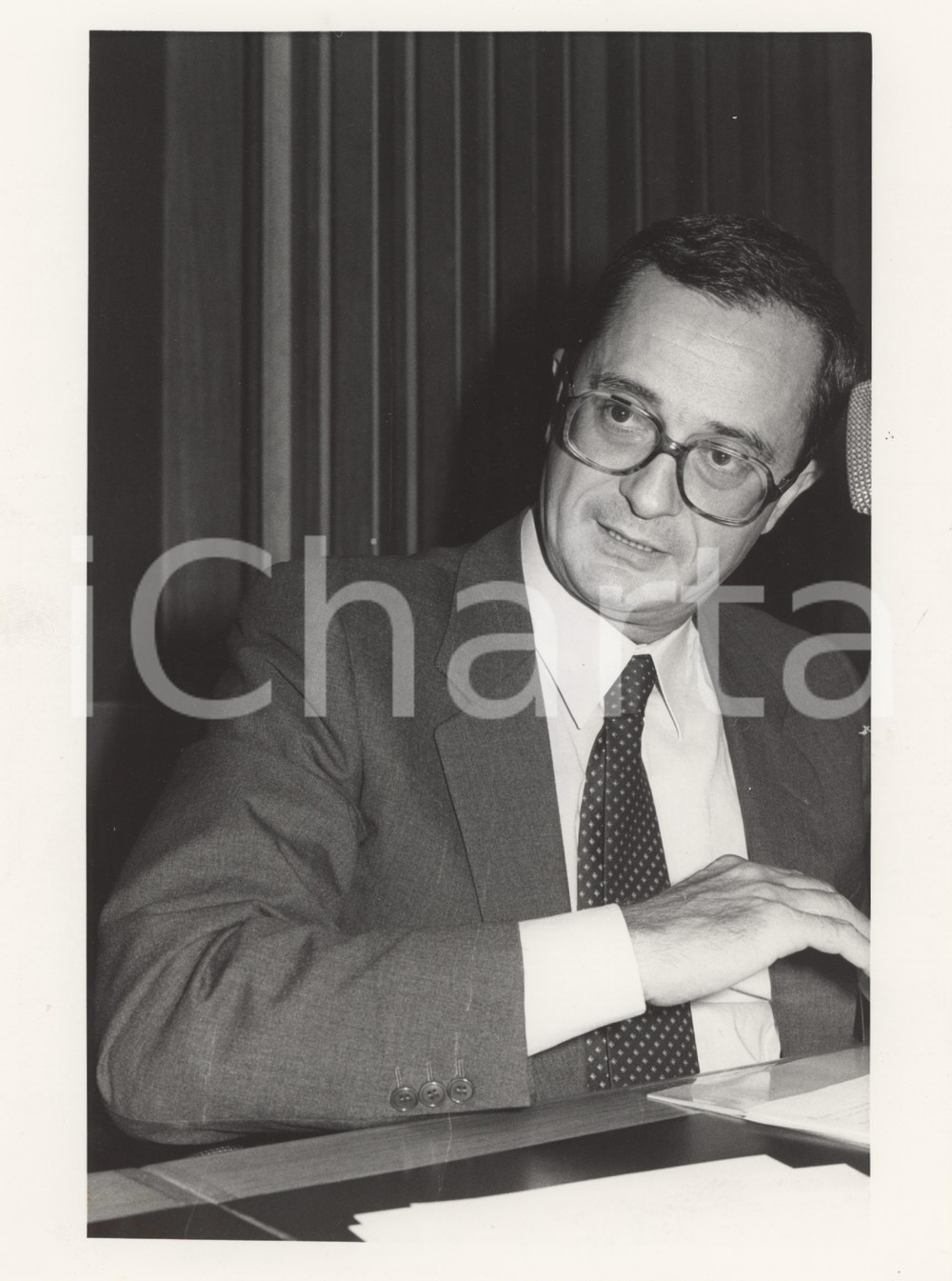 Fotografia d epoca originale 1990 ca ROMA Banca d Italia  Pierluigi CIOCCA Ritratto dell economista  Foto 1