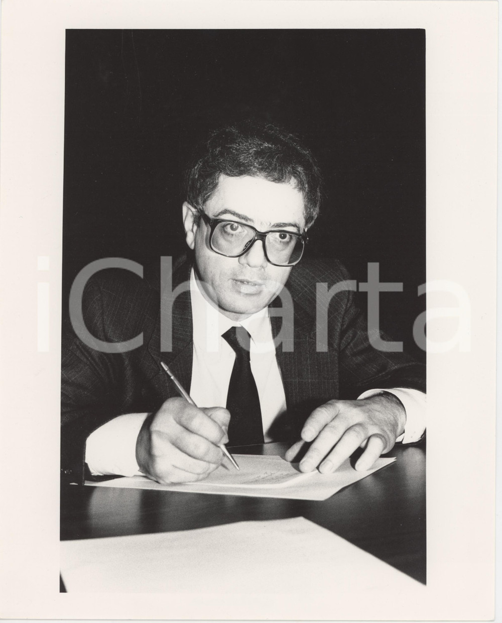 Fotografia d epoca originale 1985 ca DEMOCRAZIA CRISTIANA Massimo GARGIULO Politico DC  Foto 20x25 cm 1 1