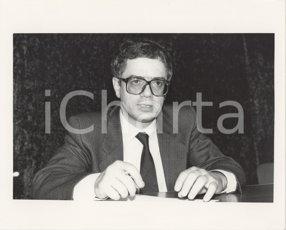 Fotografia d epoca originale 1985 ca DEMOCRAZIA CRISTIANA Massimo GARGIULO Politico DC  Foto 25x20 cm 2 1