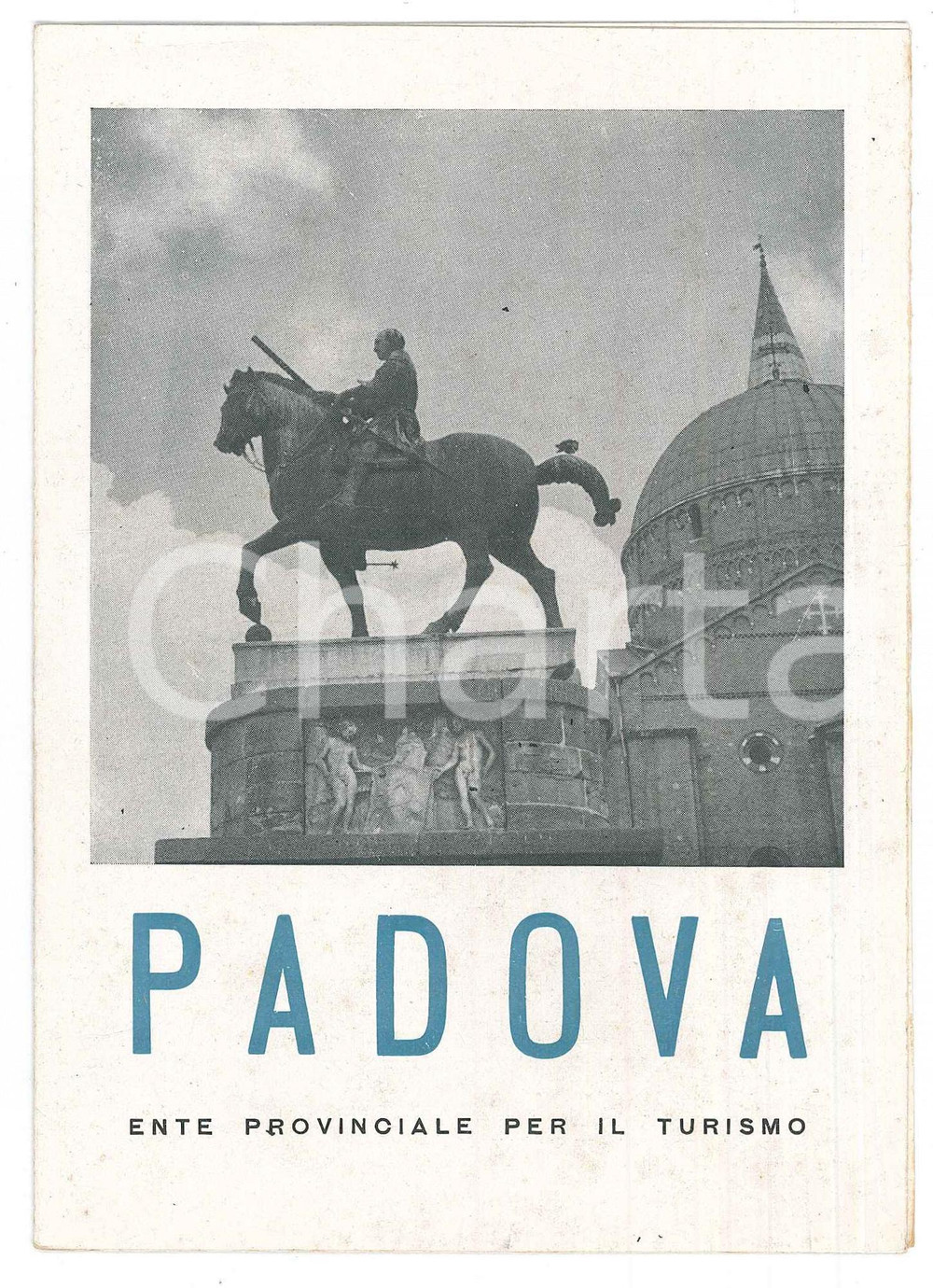 Materiale pubblicitario d’epoca 1950 ca PADOVA  Ente Provinciale per il Turismo  Pieghevole ILLUSTRATO 1