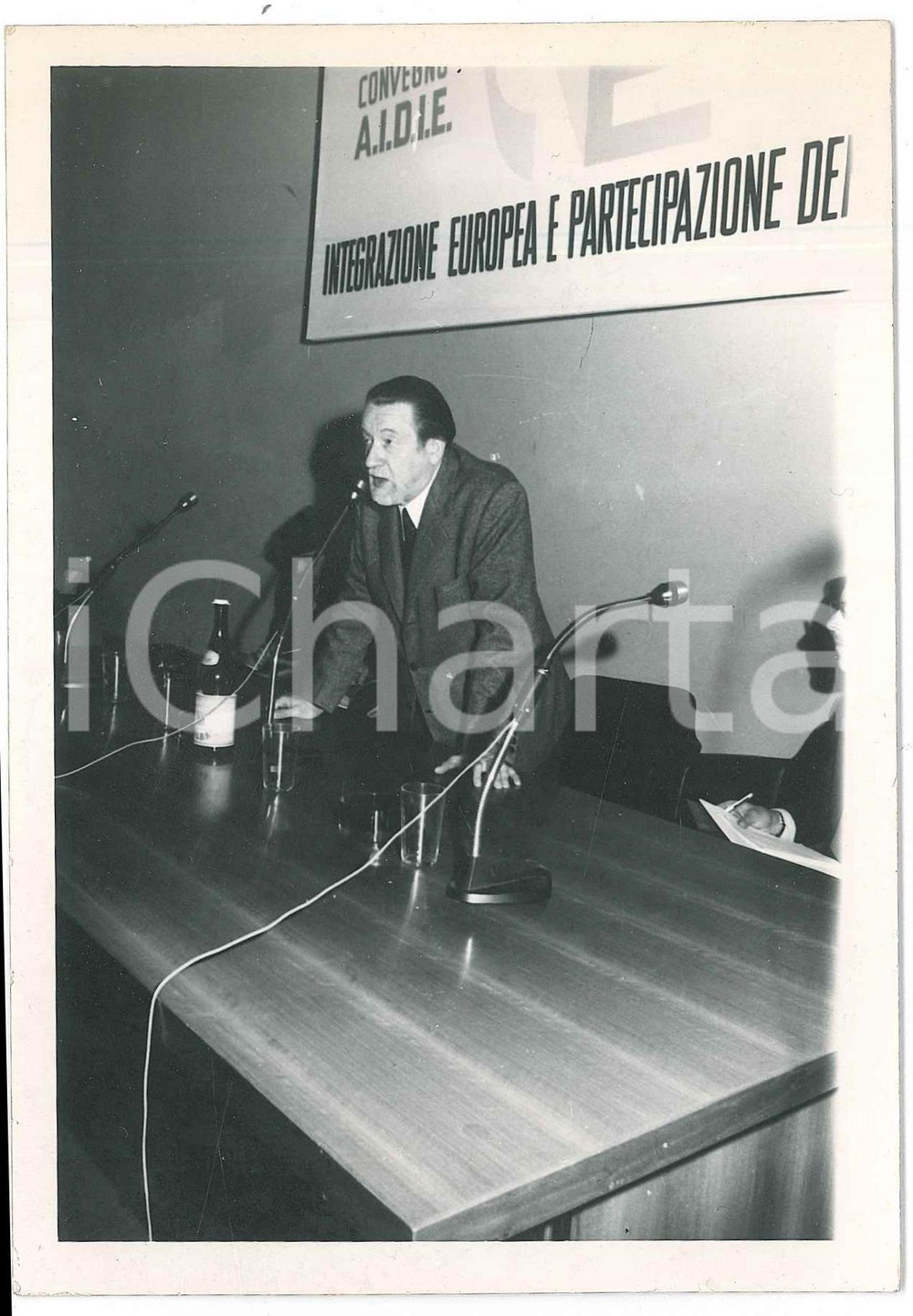 Fotografia d epoca originale 1974 ABANO TERME PD Convegno A.I.D.I.E.  Integrazione europea Foto 10x15 cm 1