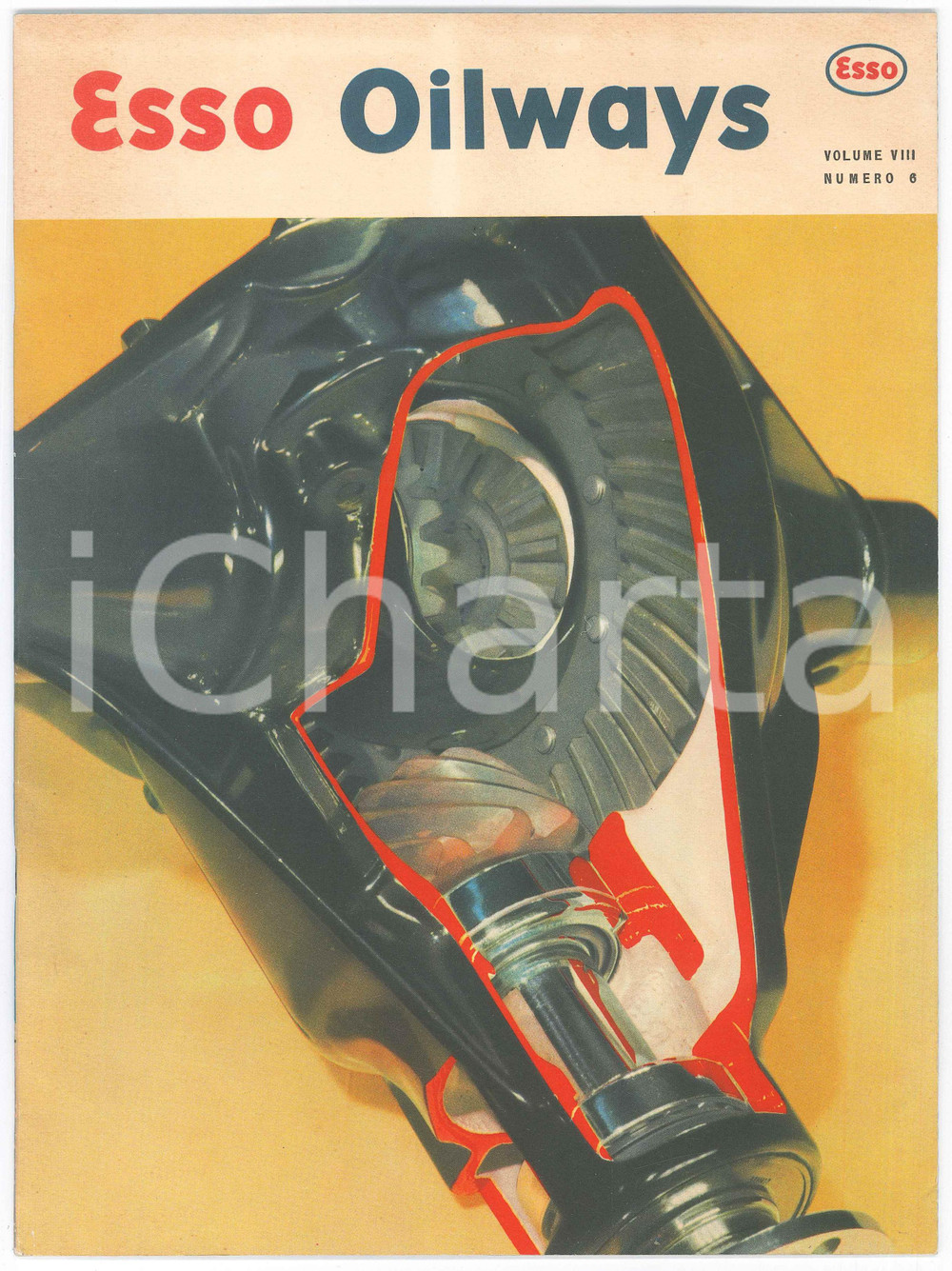 Libro, pubblicazione d epoca 1956 ESSO OILWAYS Saab 93  Ingranaggi ipoidi  Rivista ILLUSTRATA Vol. VIII n.6 1