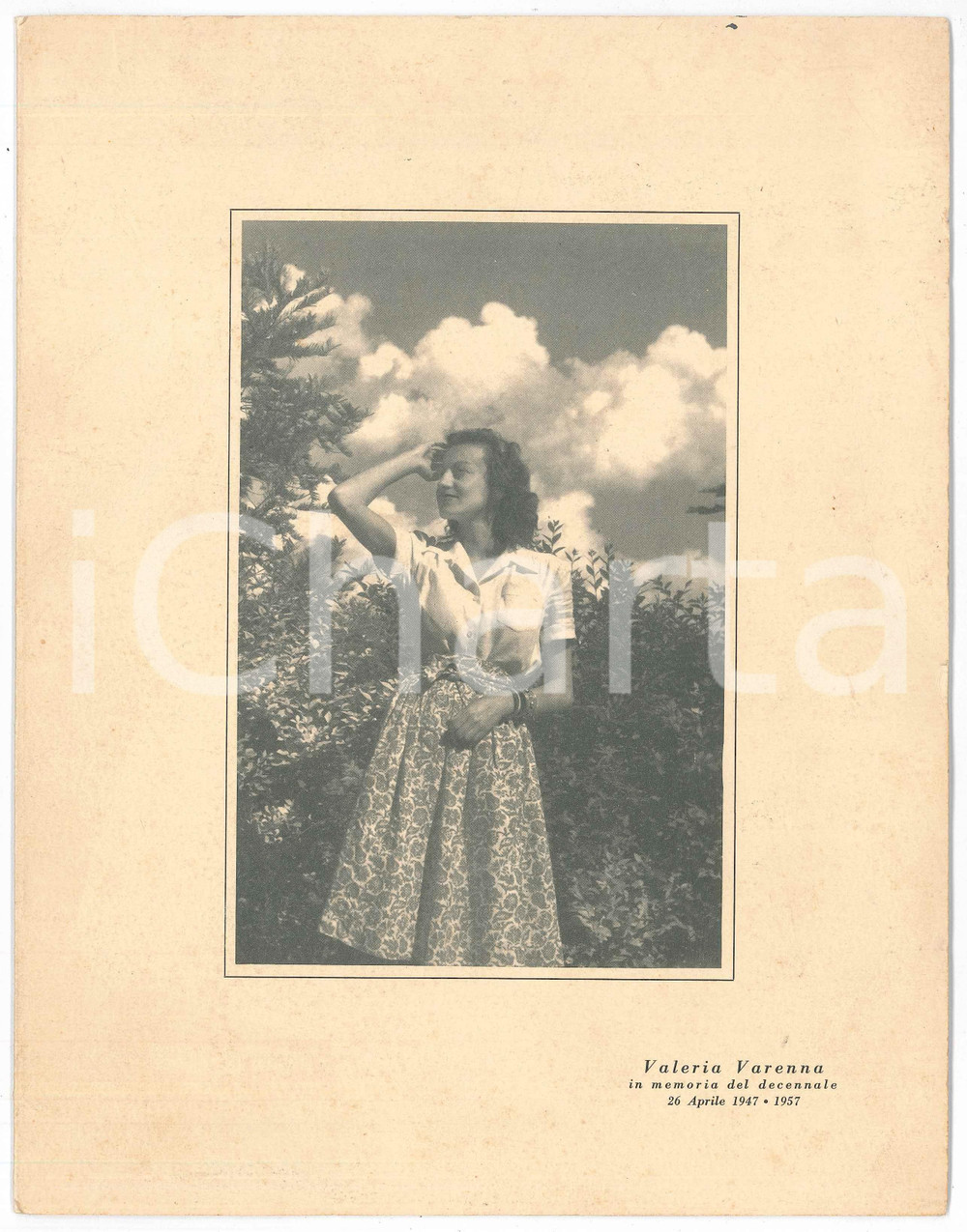 Libro, pubblicazione d epoca 1957 Anselmo BUCCI Nel decennale della morte di Valeria VARENNA Pubblicazione 1